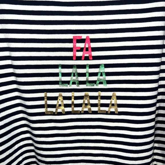 Talbots - Women's Size XL - Black & White Striped - Long Sleeve Round Neckline - Picture 3 of 10